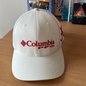 White, PFG Hat with Alabama branding